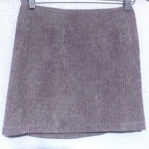 Lulus Corduroy Mini Skirt Taupe A Line Women's XS